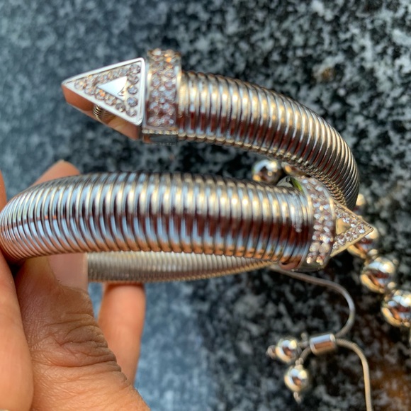 Stainless steel chunky cuff bracelet - Picture 4 of 5